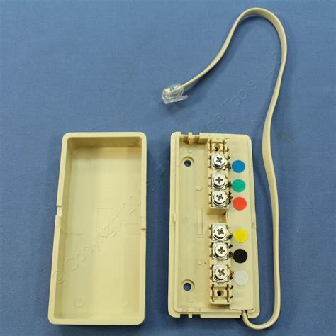 leviton telephone wire junction box 6-wire ivory c2618-i|Leviton C2618.